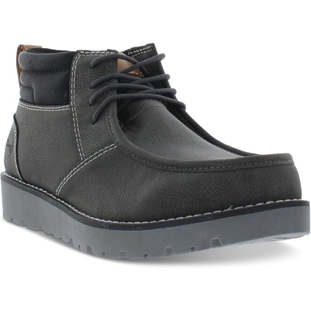 Weatherproof Vintage Mens Chester Faux Leather Chukka Boots Shoes Black Size 10M